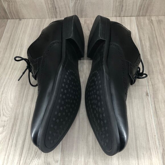Stacy Adams Shoes Mens 11.5M Black Leather Wingtip Lace Up Derby Oxfords - Picture 7 of 10